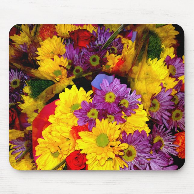 Daisy Flower Mix Mousepad (Front)