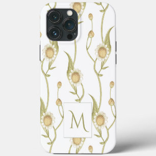 Daisy Flower Monogram Unique Case-Mate iPhone Case