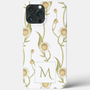 Daisy Flower Monogram Unique Case-Mate iPhone Case