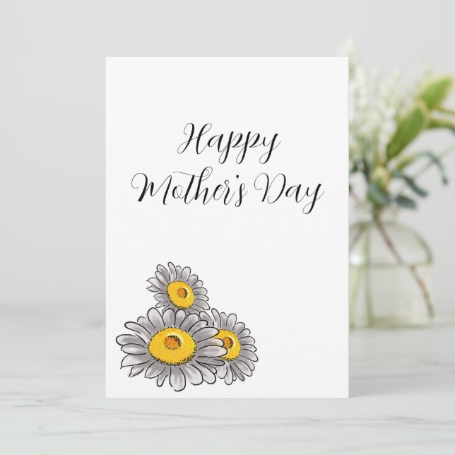 Daisy Flower Mother's Day Card (Standing Front)