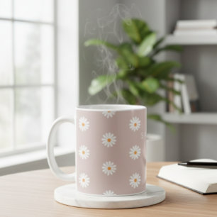 Daisy Flower Mug, Daisy Flower Mug, Custom Daisy Coffee Mug