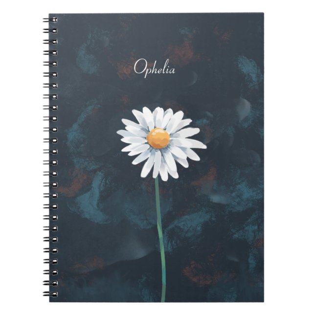 Daisy Flower Notebook – Floral Illustration Design (Front)