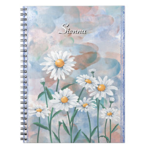 Daisy Flower Notebook – Watercolor Floral Design