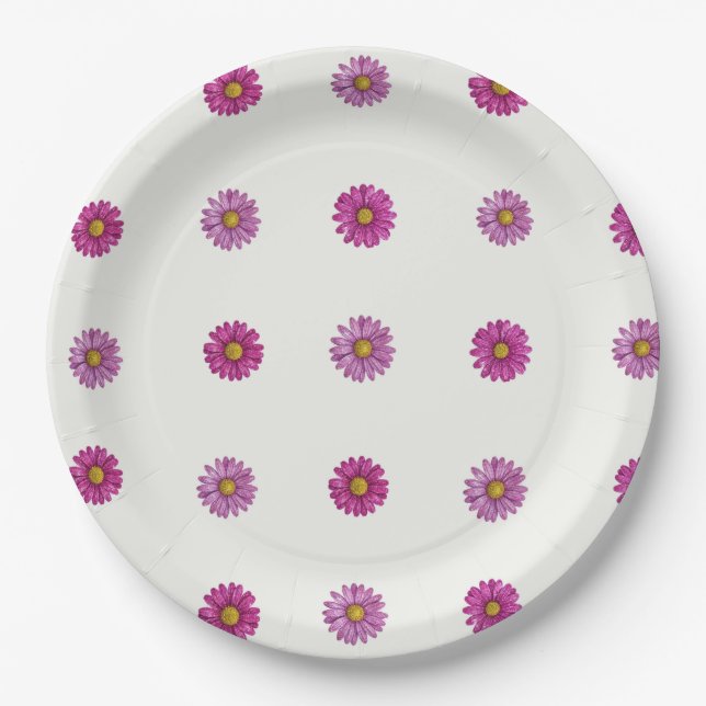 Daisy Flower Paper Plates (Front)