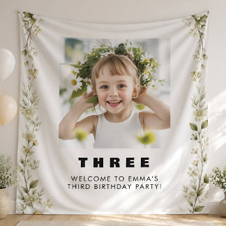 Daisy Flower Party Backdrop Tapestry