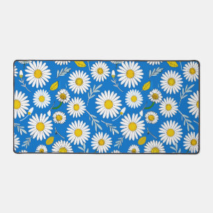 Daisy flower pattern desk mat