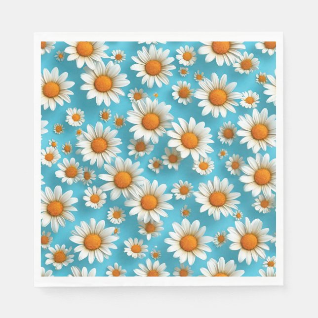 Daisy flower pattern napkin (Front)