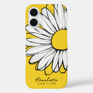 Daisy Flower Personalized Name iPhone 16 Case