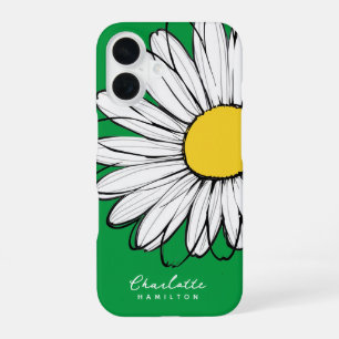 Daisy Flower Personalized Name iPhone 16 Case