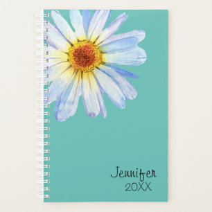 Daisy Flower Personalized Yellow Trendy Custom Planner