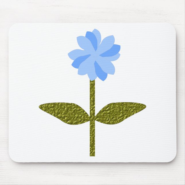 Daisy Flower Pretty Blue Mousepad (Front)