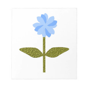 Daisy Flower Pretty Blue Notepad