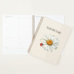 Daisy Flower Red Black Ladybug Planner<br><div class="desc">Daisy Flower Red Black Ladybug</div>