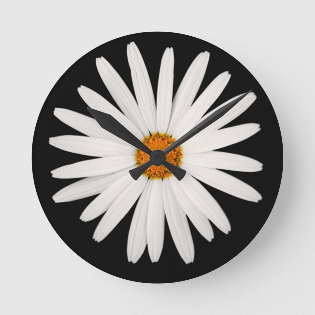 Daisy flower round clock (Front)