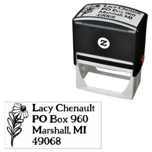 Daisy Flower Self-inking Stamp