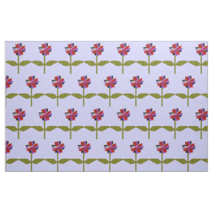 Daisy Flower Shining Plastic Floral Pattern Fabric
