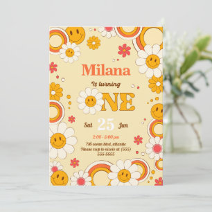 Daisy Flower Super Carte d'invitation pour le prem