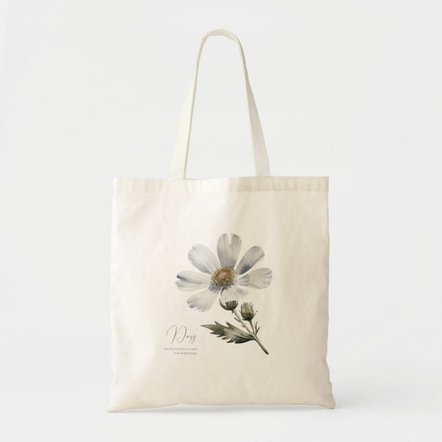 Daisy Flower Tote Bag (Front)