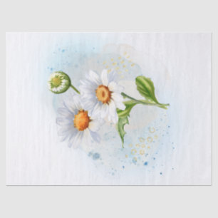 Daisy Flower Watercolor Tissue Paper