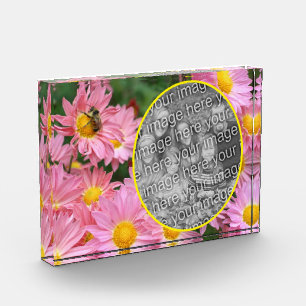 Daisy Flowers And Bumble Bee Add Your Own  Photo Block
