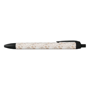 Daisy Flowers Beige Floral Aesthetic Ditsy Tan Black Ink Pen