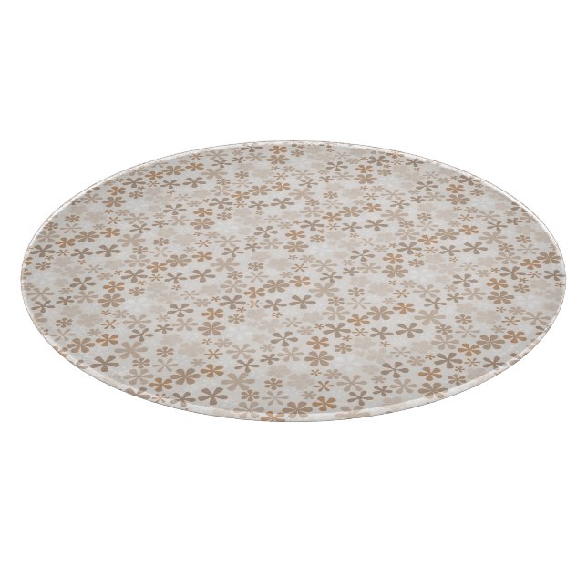 Daisy Flowers Beige Floral Aesthetic Ditsy Tan Cutting Board (Corner)