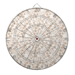Daisy Flowers Beige Floral Aesthetic Ditsy Tan Dartboard