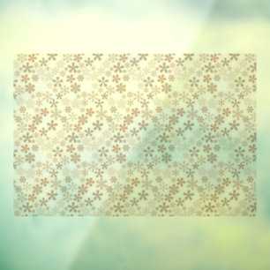 Daisy Flowers Beige Floral Aesthetic Ditsy Tan Window Cling