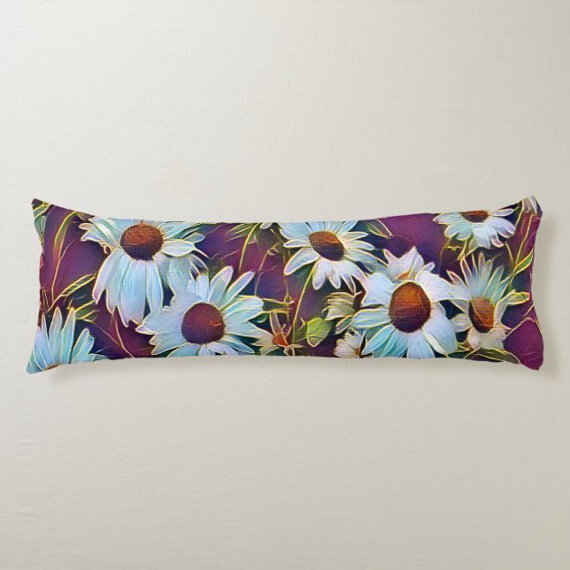 DAISY FLOWERS     BODY PILLOW (Front)