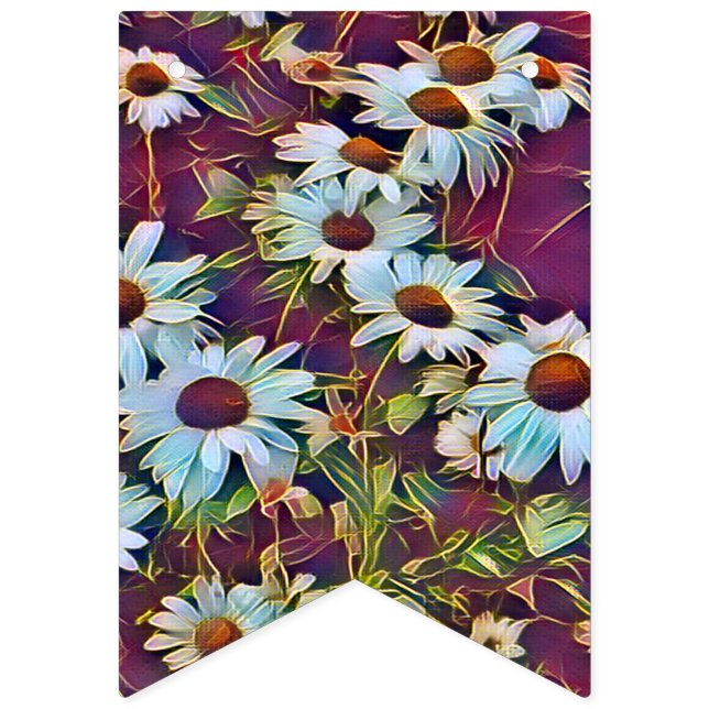 DAISY FLOWERS   BUNTING FLAGS (First Flag)