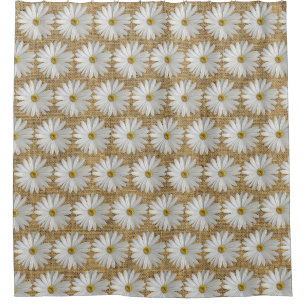Daisy Flowers Burlap
