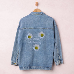 Daisy Flowers et typographie Denim Jacket