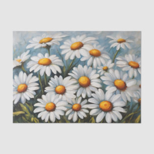 Daisy Flowers Floral Nature Illustration Tissue Paper