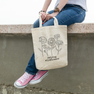 Daisy Flowers Growing Tote Bag