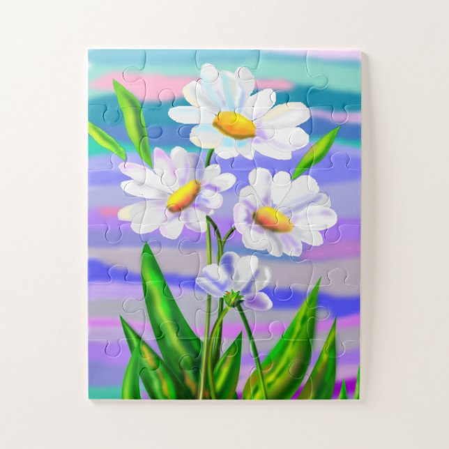 Daisy Flowers Jigsaw Puzzle (Vertical)