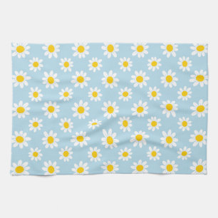 Daisy flowers kitchen towel
