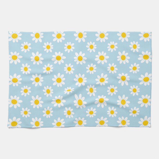 Daisy flowers kitchen towel (Horizontal)