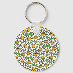 Daisy Flowers Pattern Keychain
