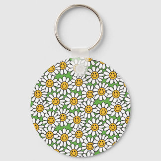 Daisy Flowers Pattern Keychain