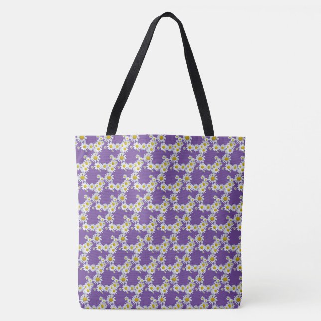 Daisy Flowers Pattern Tote Bag (Front)