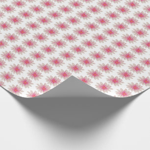 Daisy Flowers Pink Wrapping Paper