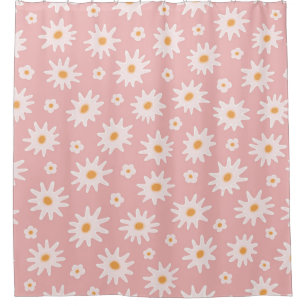 Daisy flowers seamless pattern. Floral backgrounda
