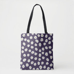 Daisy flowers: small, seamless pattern. tote bag