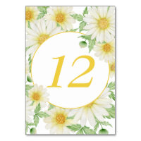 Daisy Flowers Table Number
