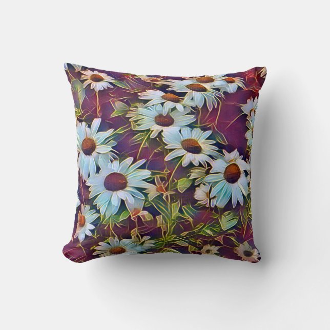 DAISY FLOWERS    THROW PILLOW (Front)