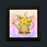 Daisy flowers Watercan Gift Box<br><div class="desc">Daisy Watercan gift box, Daisy t-shirts and gifts by ArtMuvz Illustration. Daisy t-shirt for gardening,  Flower Garden apron,  tie,  hat,  binder,  mousepad,  mug.</div>