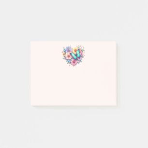 Daisy Flowers with a Beautiful Butterfly Post-it Notes