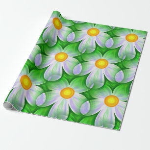 daisy flowers wrapping paper