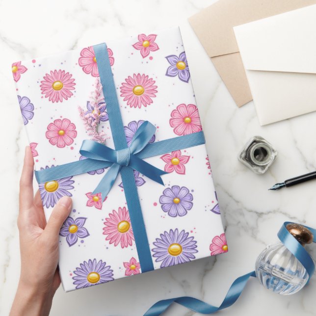 Daisy Flowers  Wrapping Paper (Gifting)