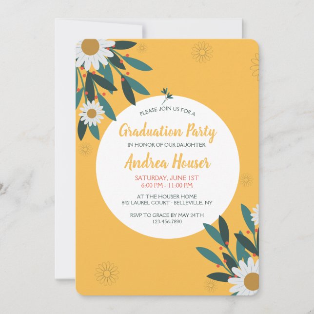 Daisy Focus Invitation (Front)